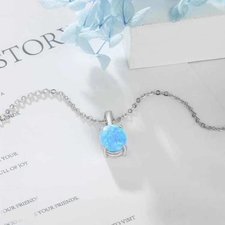 Collier opale en argent 925
