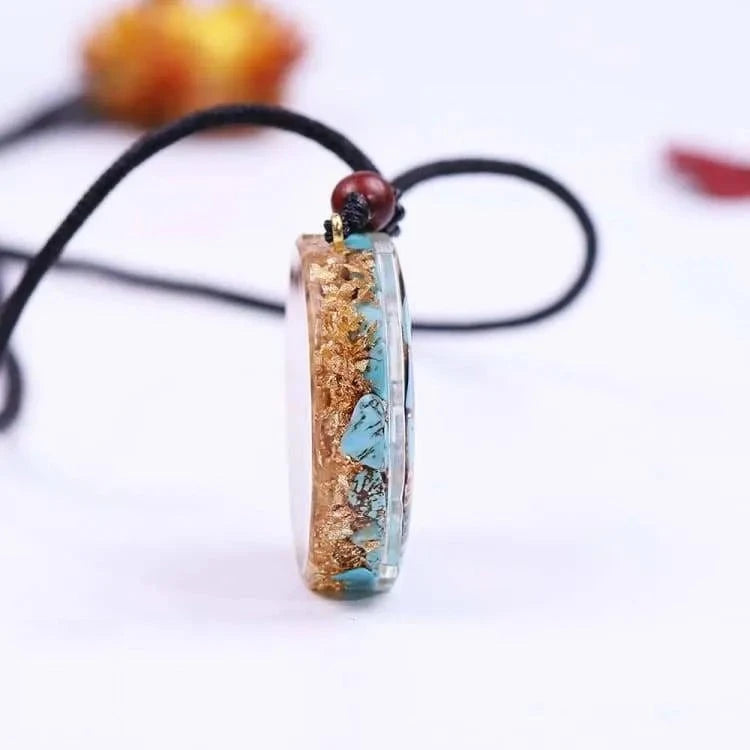 Orgonite pendentif turquoise
