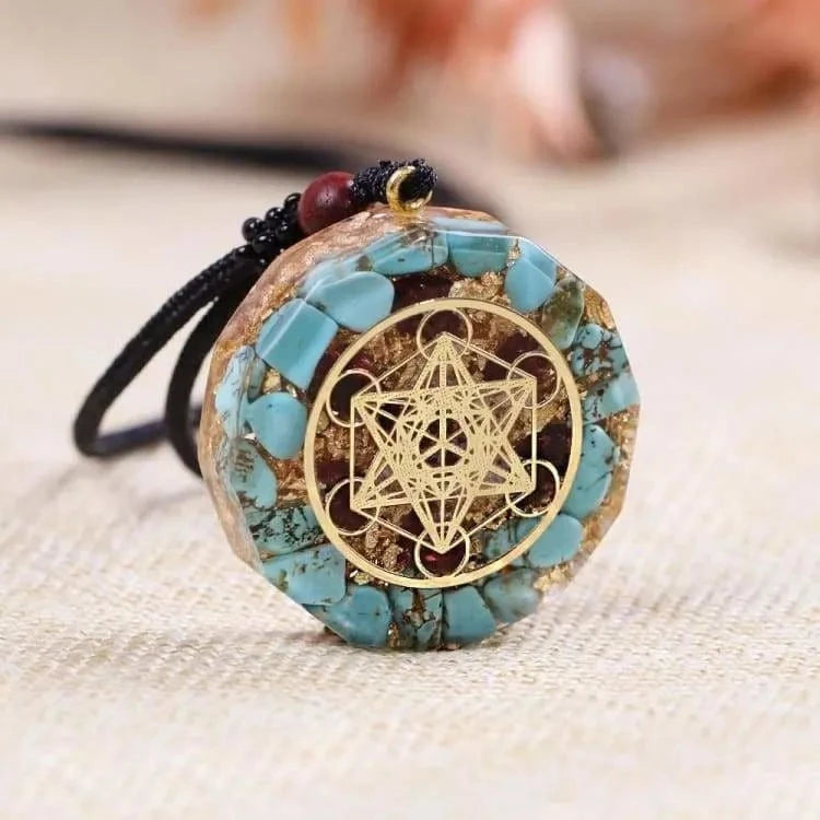 Orgonite pendentif turquoise