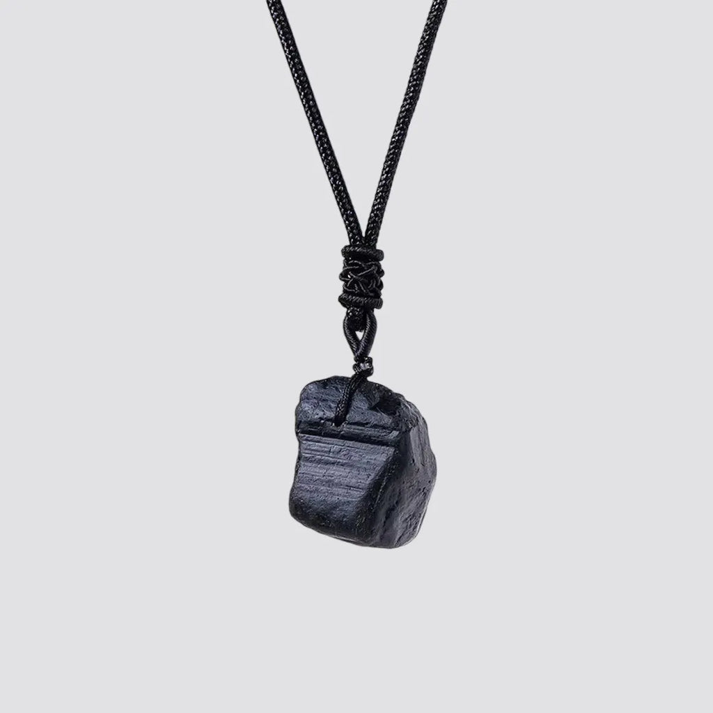 Pendentif tourmaline noire, pierre naturelle
