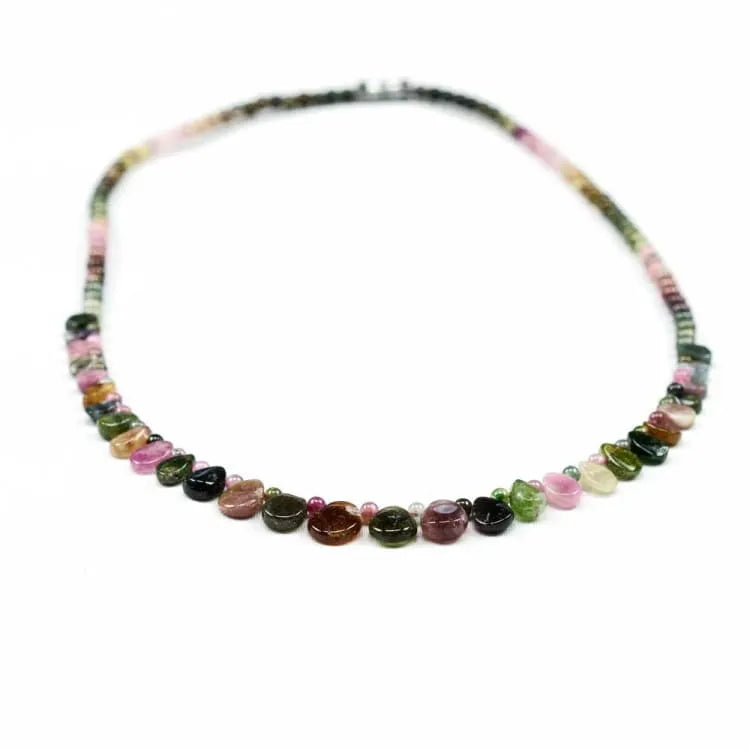 Collier tourmaline noire et grenat
