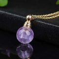 Collier améthyste à perles rondes