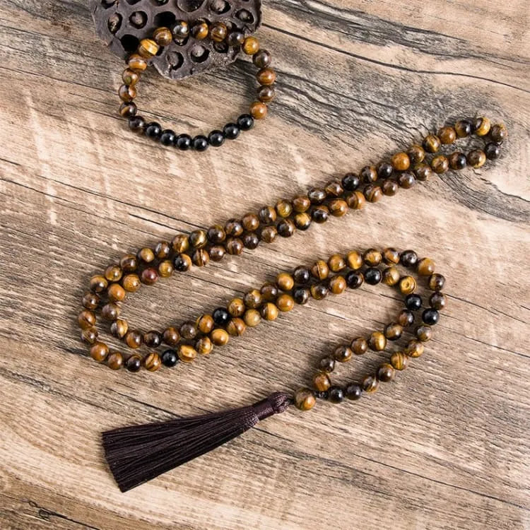 Bracelet oeil de tigre et onyx