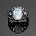 Bague pierre de lune polie