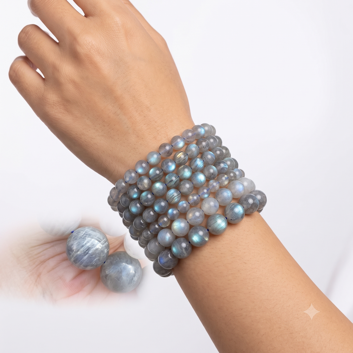 Bracelet pierre de lune et labradorite