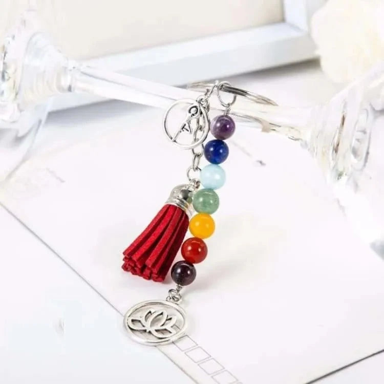 Porte-clés fleur de lotus 7 chakras