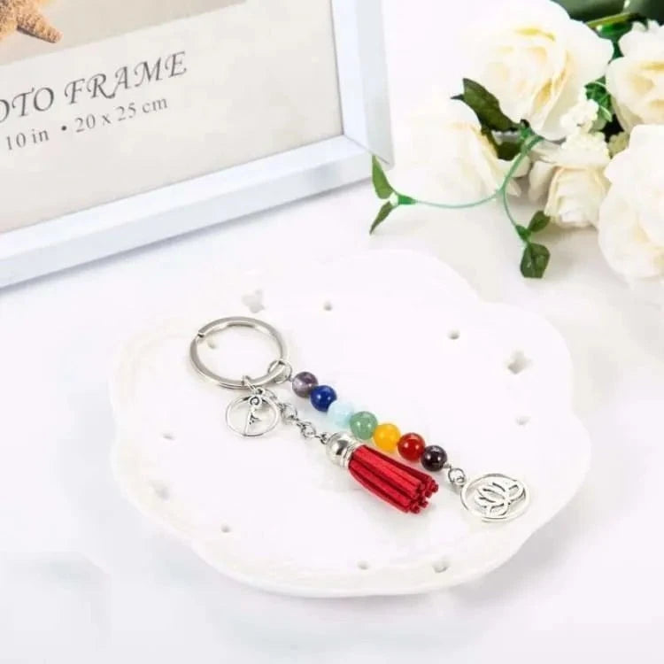 Porte-clés fleur de lotus 7 chakras