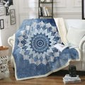 Plaid fleur de lotus moelleux