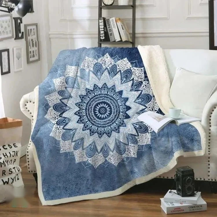 Plaid fleur de lotus moelleux