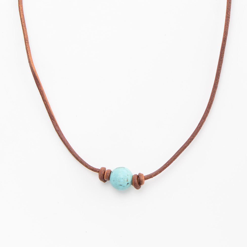 Pendentif turquoise en forme de goutte