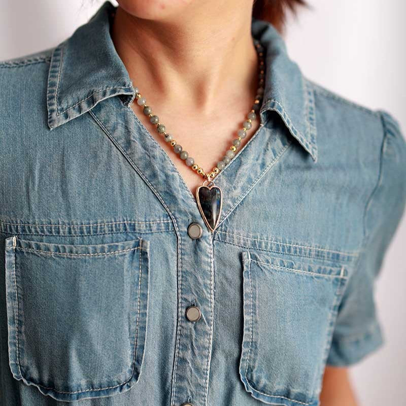 Collier labradorite amour et protection