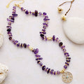 Collier améthyste sautoir