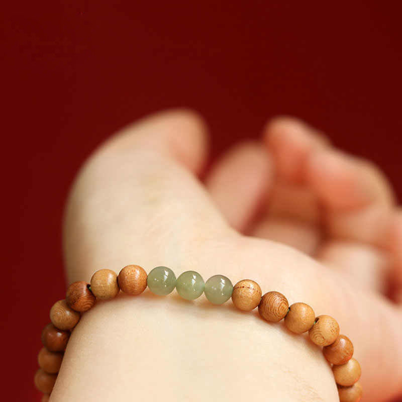 Bracelet aventurine et bois de pêcher chinois