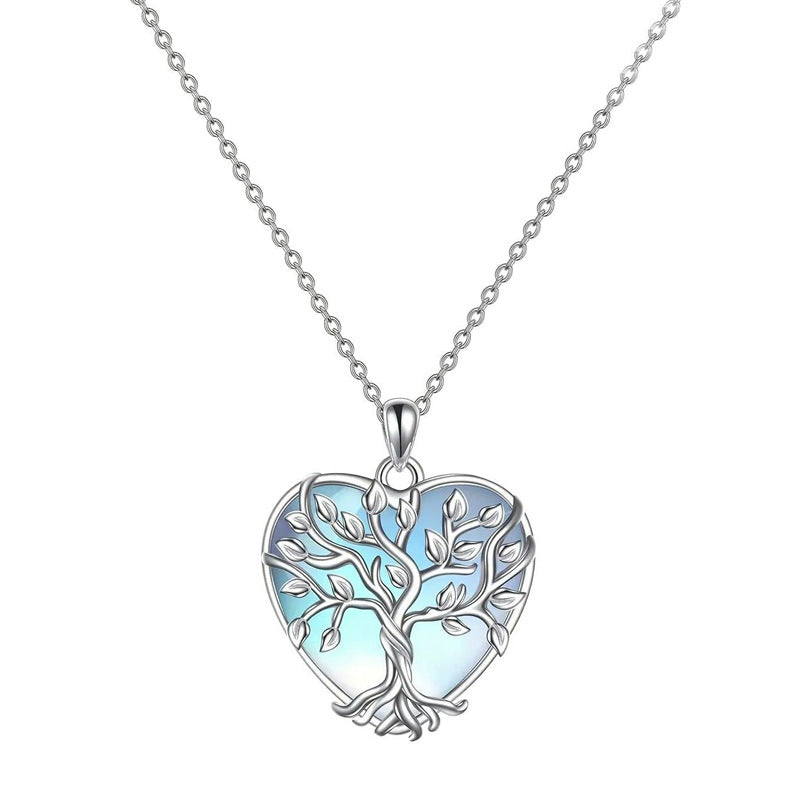 Collier arbre de vie zen à la pierre de lune