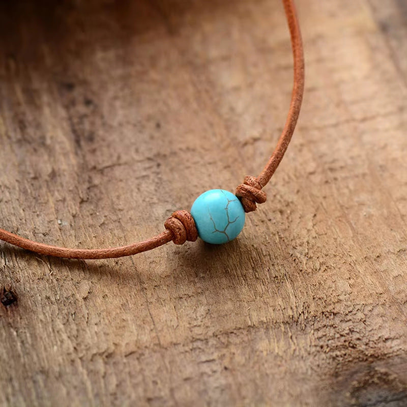 Pendentif turquoise en forme de goutte