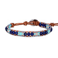 Bracelet lapis lazuli perles forme de riz