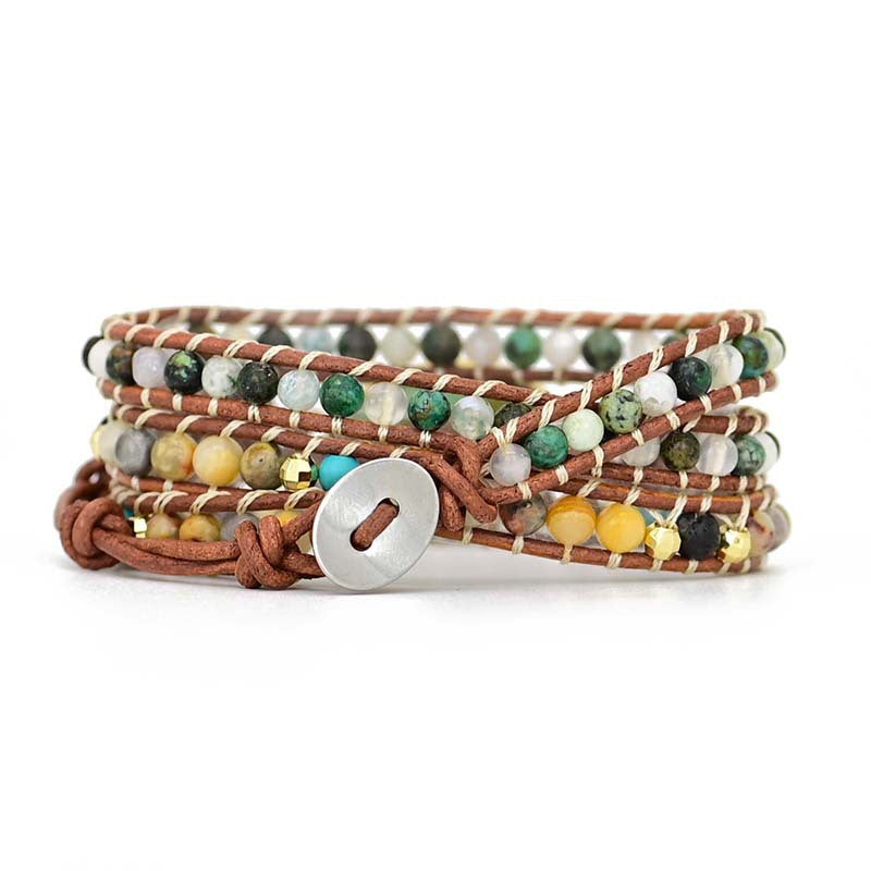Bracelet jade australien à trois rangs