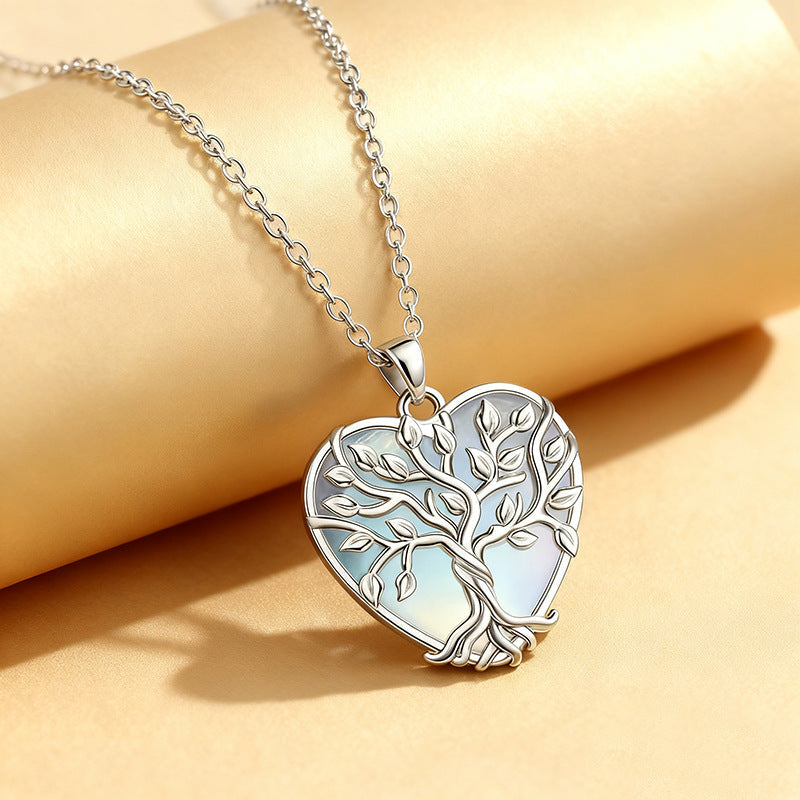 Collier arbre de vie zen à la pierre de lune