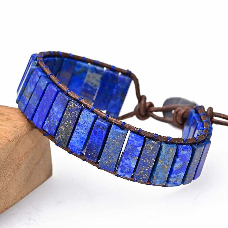 Bracelet lapis lazuli rectangulaire