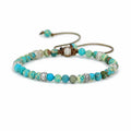 Bracelet turquoise à séparateurs ethniques