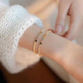 Bracelet porte bonheur citrine et tourmaline