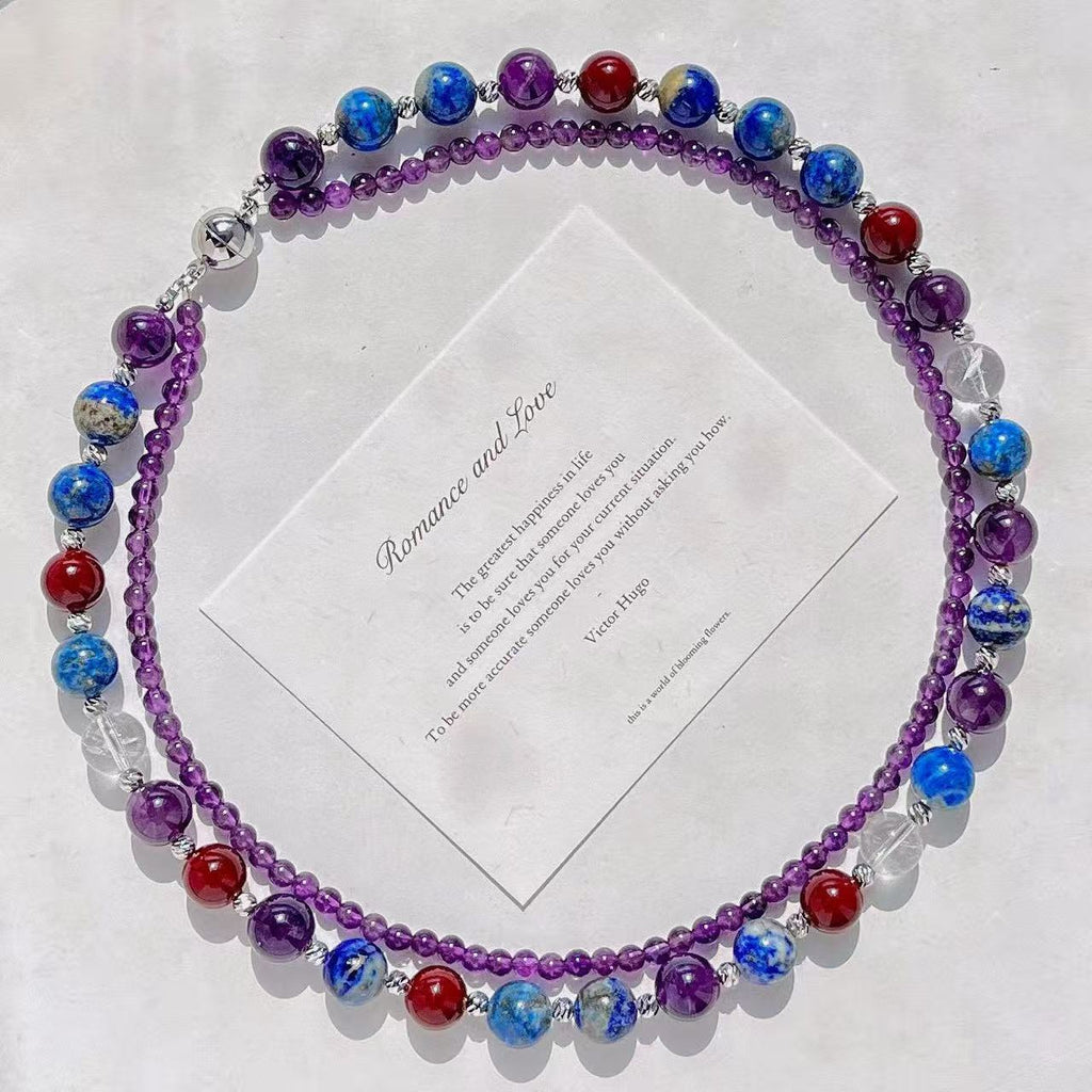 Collier améthyste zen double rang