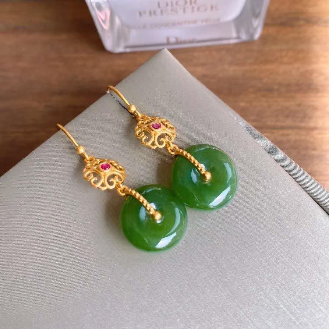 Boucles d'oreilles tourmaline verte en argent