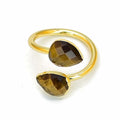 Bague oeil de tigre ajustable