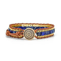 Bracelet lapis lazuli et finitions dorées