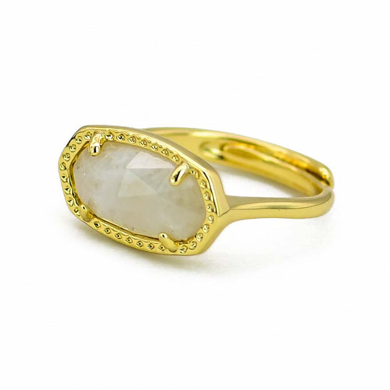 Bague pierre de lune en cuivre