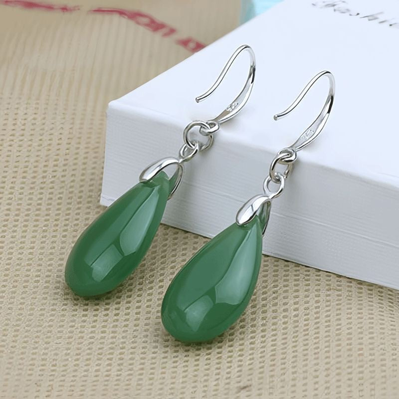 Boucles d'oreilles tourmaline verte rondes