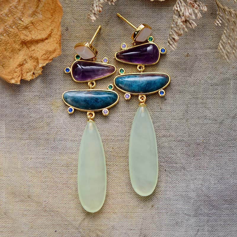 Boucles d'oreilles jade des souhaits