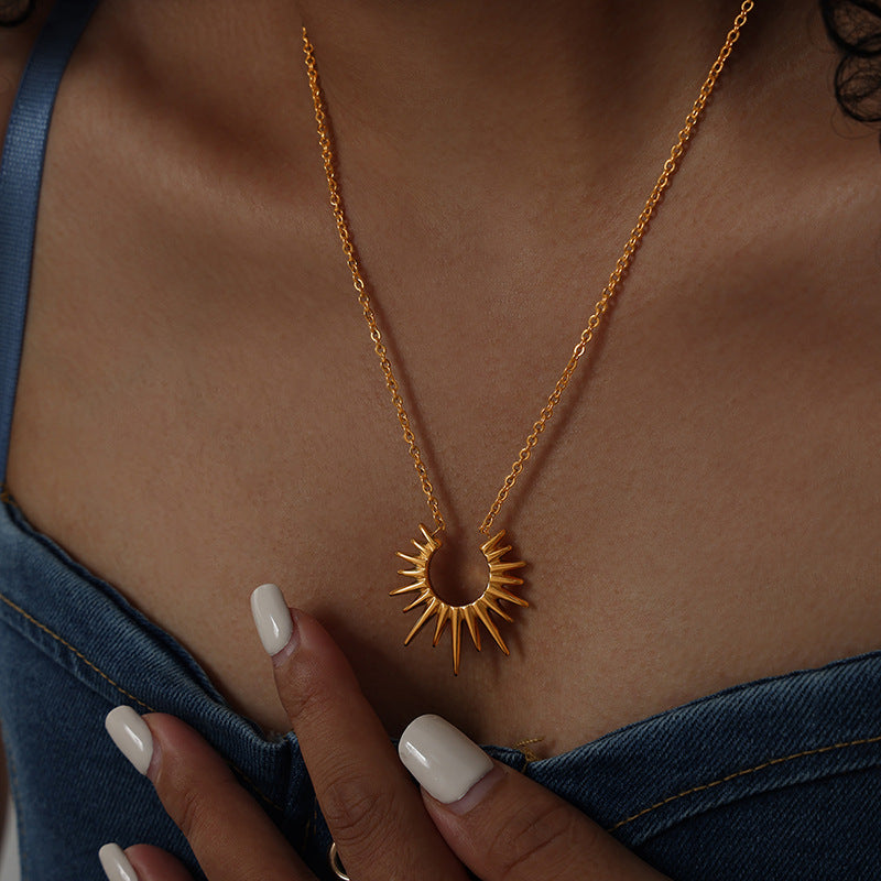Collier de protection tournesol en titane