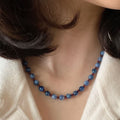 Bracelet aventurine bleue, collier assorti