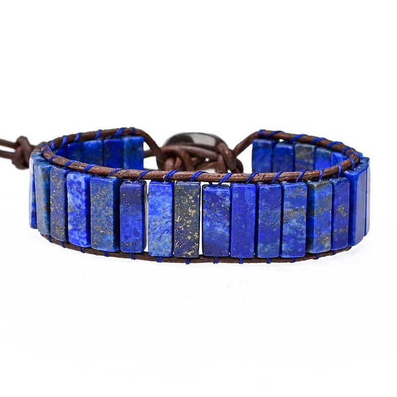 Bracelet lapis lazuli rectangulaire