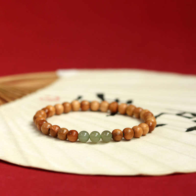 Bracelet aventurine et bois de pêcher chinois