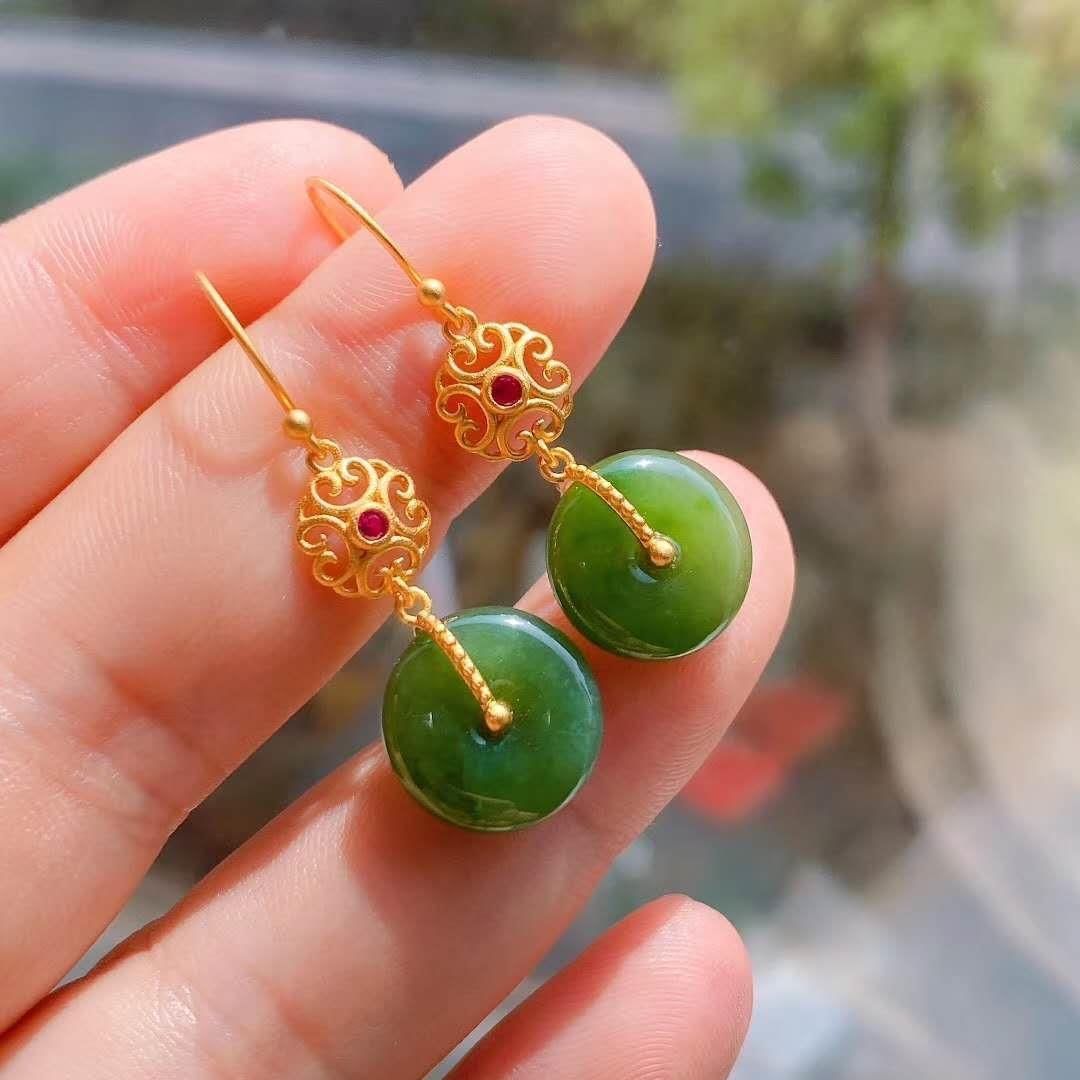 Boucles d'oreilles tourmaline verte en argent