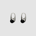 Boucles d'oreilles obsidienne noire pendantes