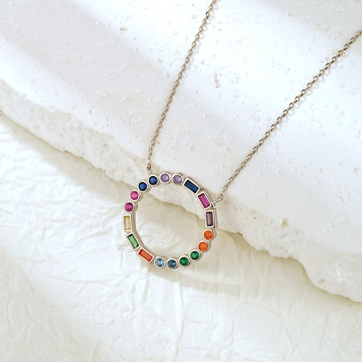 Collier 7 chakras en argent 925