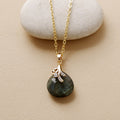 Collier labradorite en forme de goutte