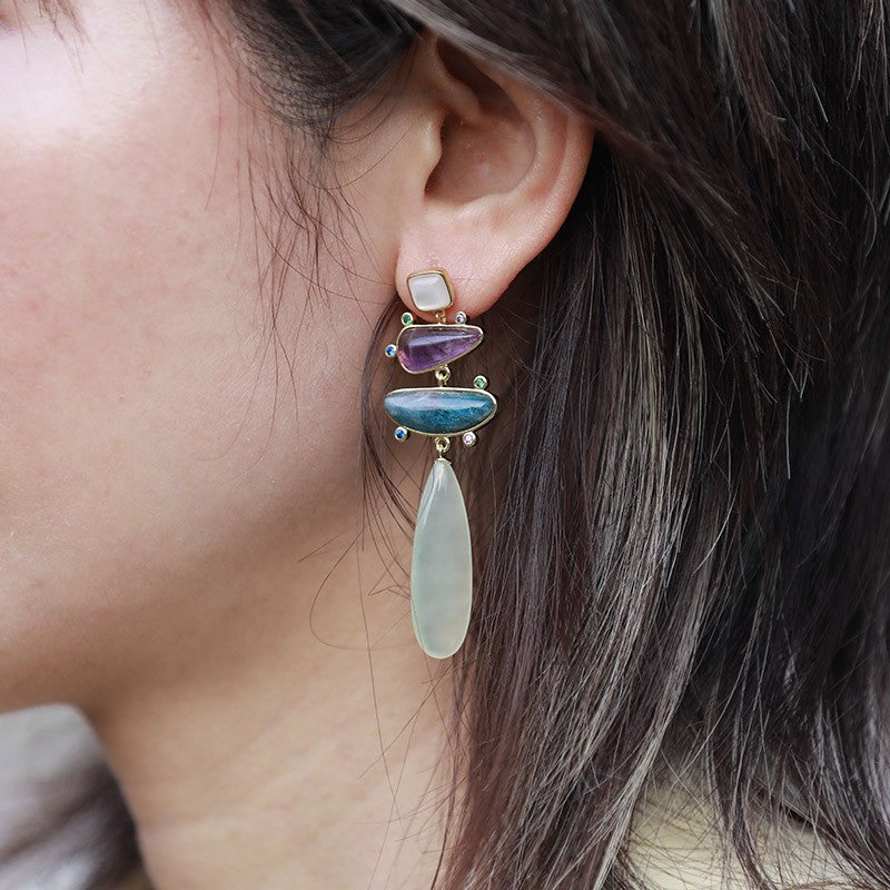 Boucles d'oreilles jade des souhaits