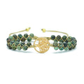 Bracelet turquoise tressé à l'arbre de vie