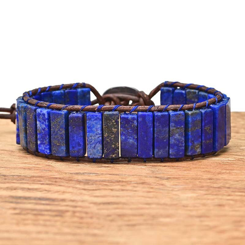 Bracelet lapis lazuli rectangulaire