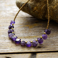 Collier améthyste bohème artisanal