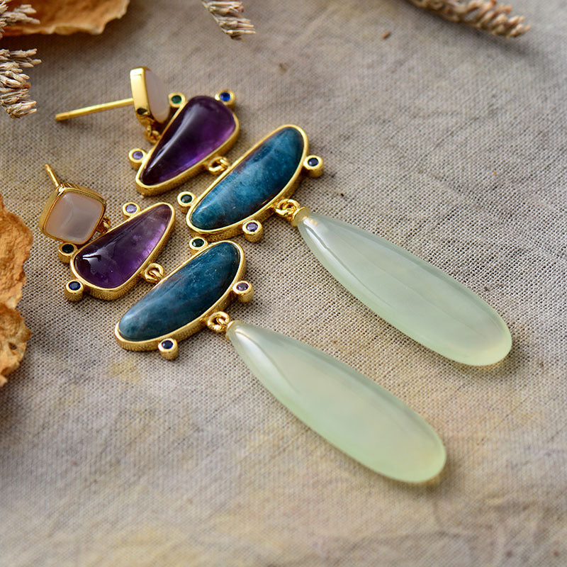 Boucles d'oreilles jade des souhaits