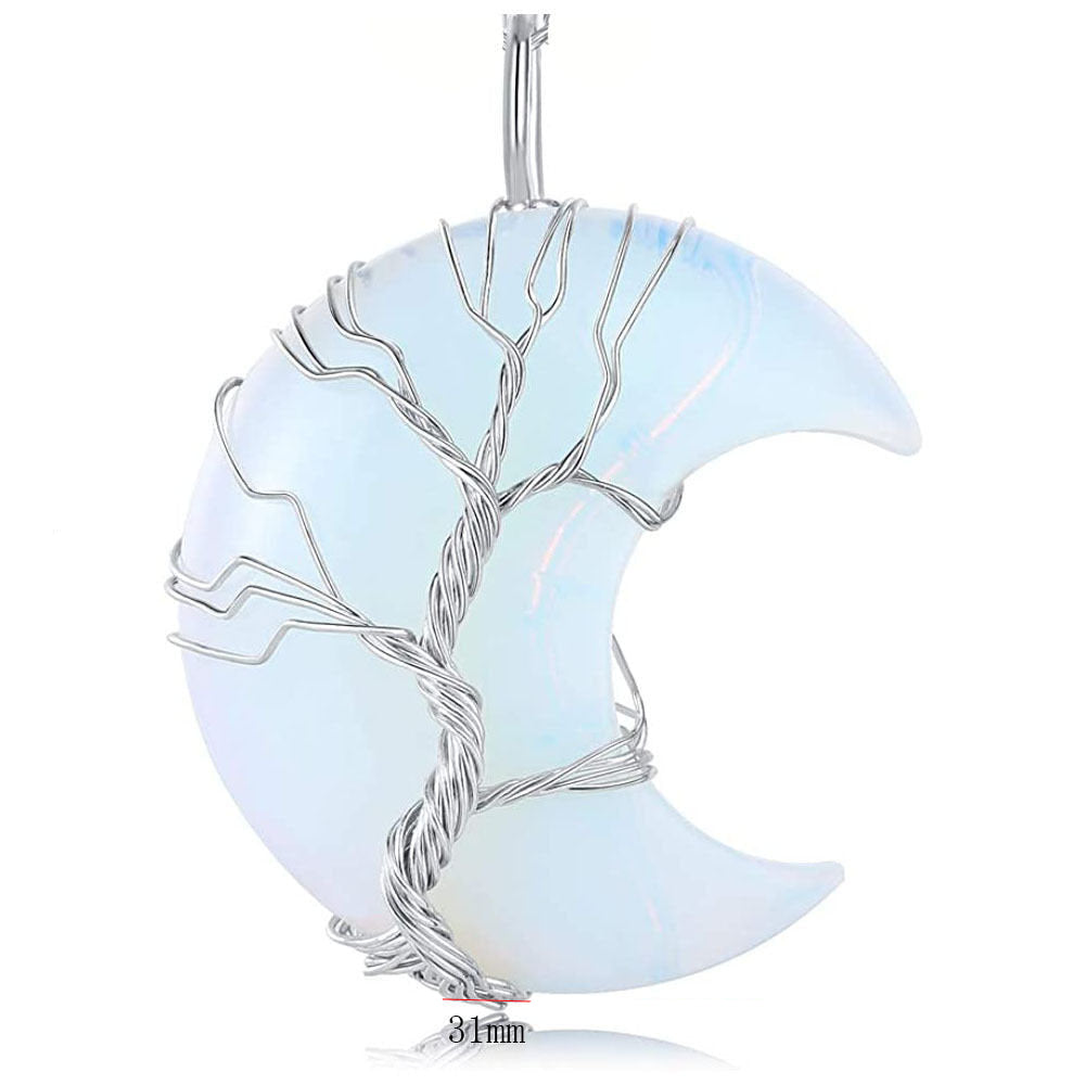 Collier arbre de vie en pierres naturelles