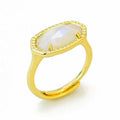 Bague pierre de lune en cuivre