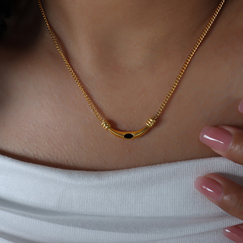 Collier oeil de tigre, agate et lapis-lazuli
