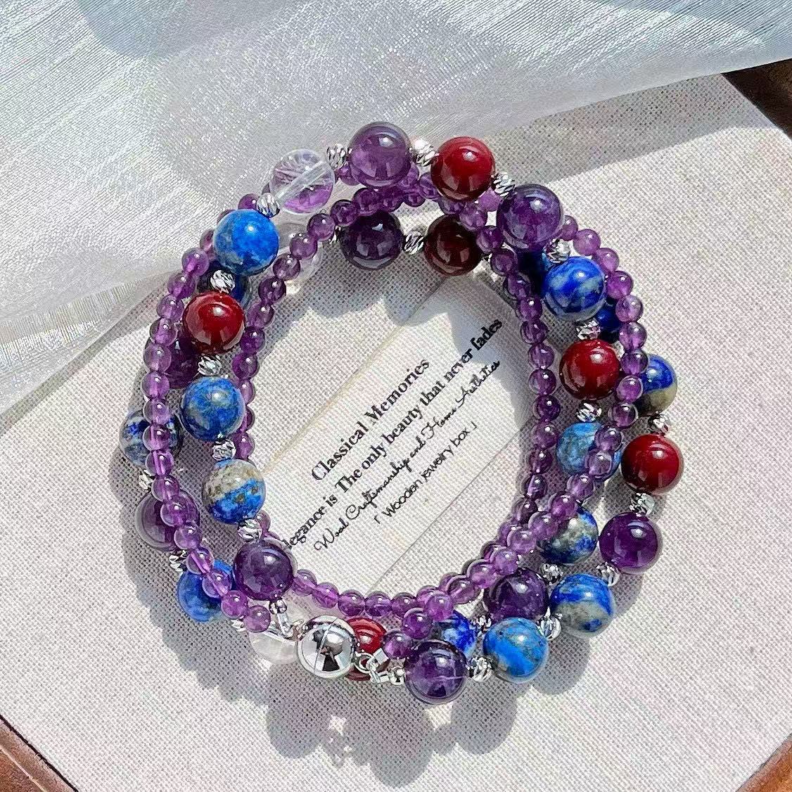 Collier améthyste zen double rang
