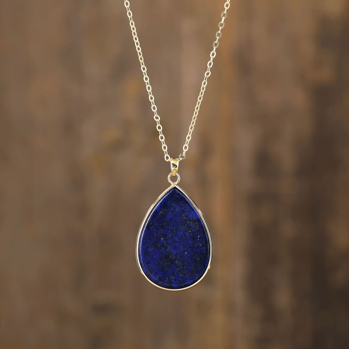 Collier pierre naturelle pendentif goutte